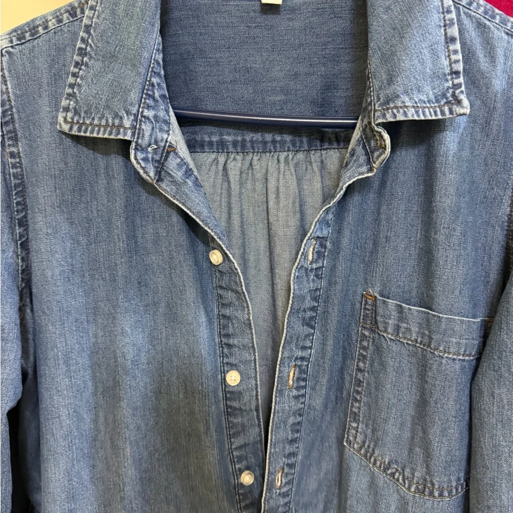 crown & ivy Blue Denim Shirt Dress - Picture 2 of 3